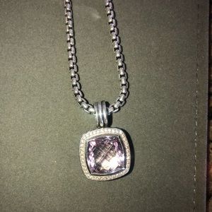 David Yurman Amethyst Diamond Pendant